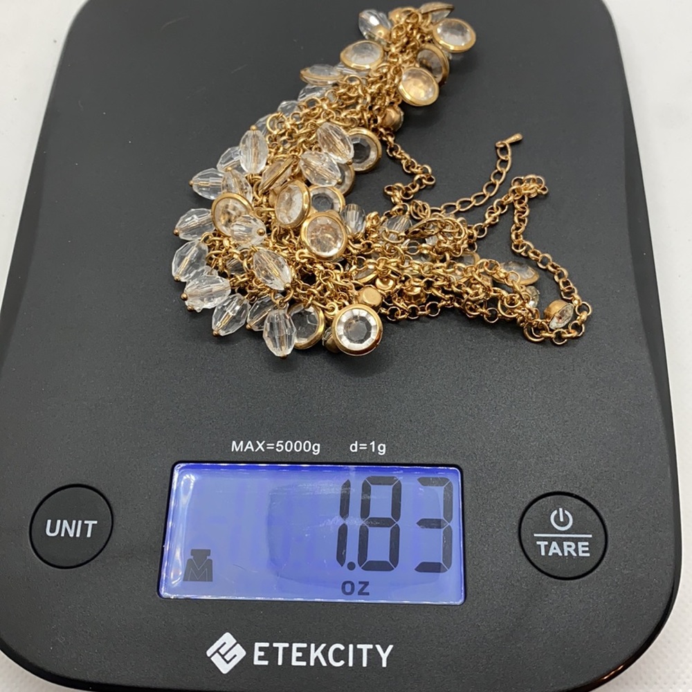 Vintage Multi-Layer Crystal Statement Necklace - image 6